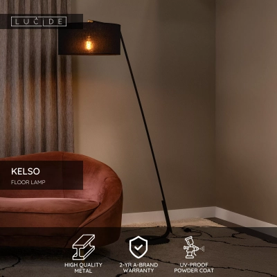 KELSO - Lampa podłogowa - 1xE27 - Black 44719/81/30 Lucide